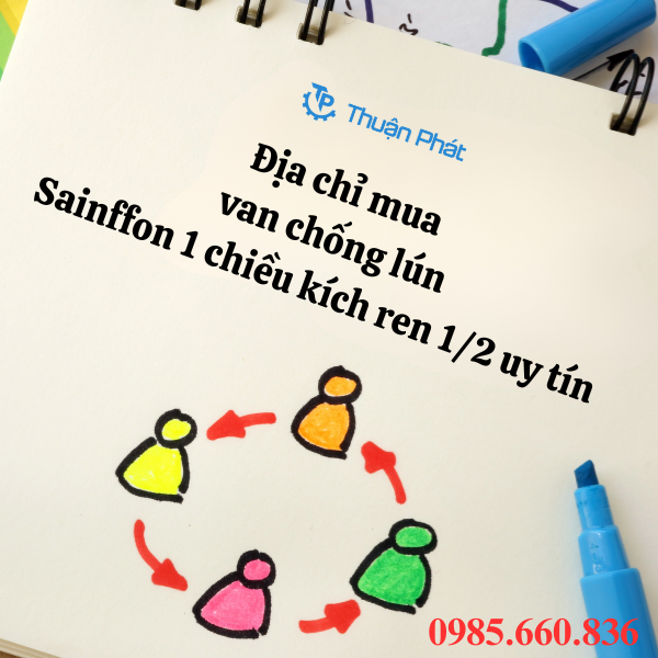 Thuận Phát – Địa chỉ mua van chống lún Sainffon 1 chiều kích ren 1/2 uy tín