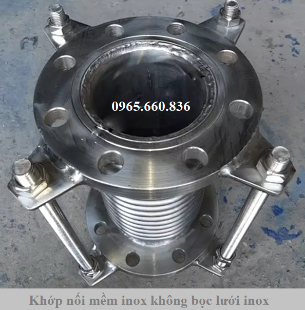 khớp nối mềm inox không bọc lưới inox