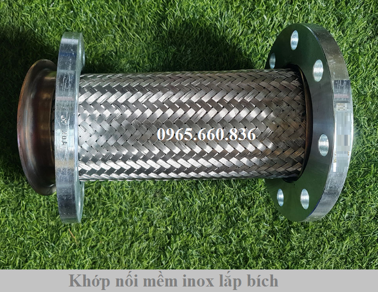 khớp nối mềm inox lắp bích