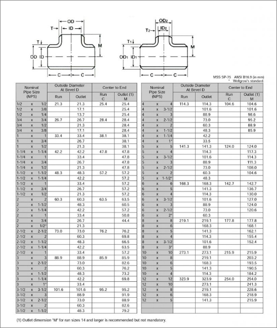 catalogue tê inox