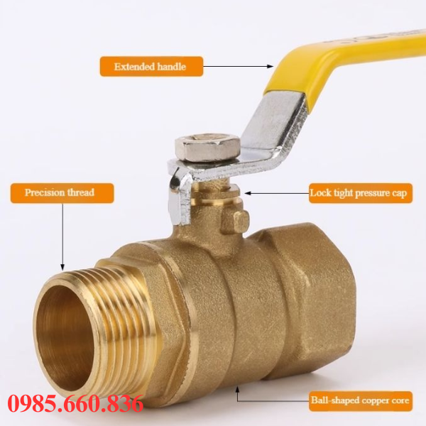 Cấu tạo van bi dùng cho hệ thống gas