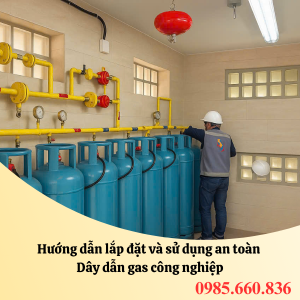 Hướng dẫn lắp đặt và sử dụng an toàn dây dẫn gas công nghiệp