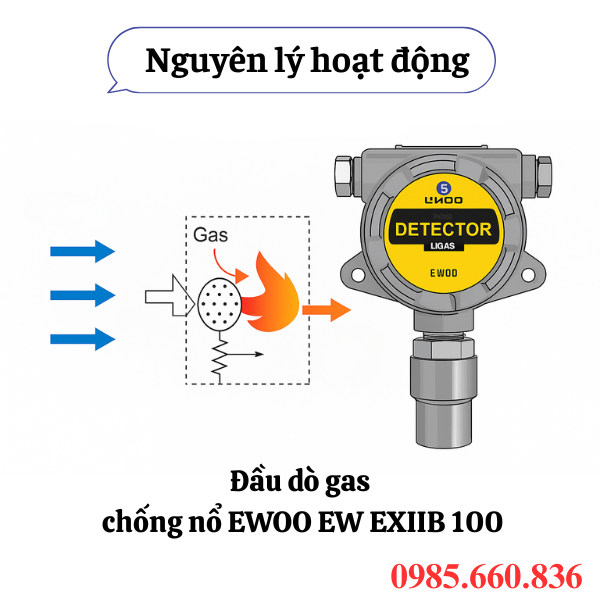 Nguyên lý hoạt động đầu dò gas chống nổ EWOO EW EXIIB 100