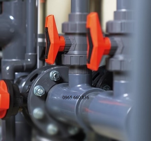 Ứng dụng van bi nhựa hai đầu rac co.