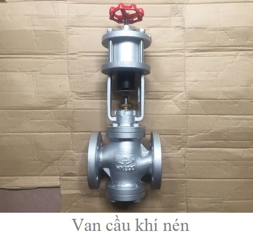 Van cầu điều khiển khí nén công nghiệp.