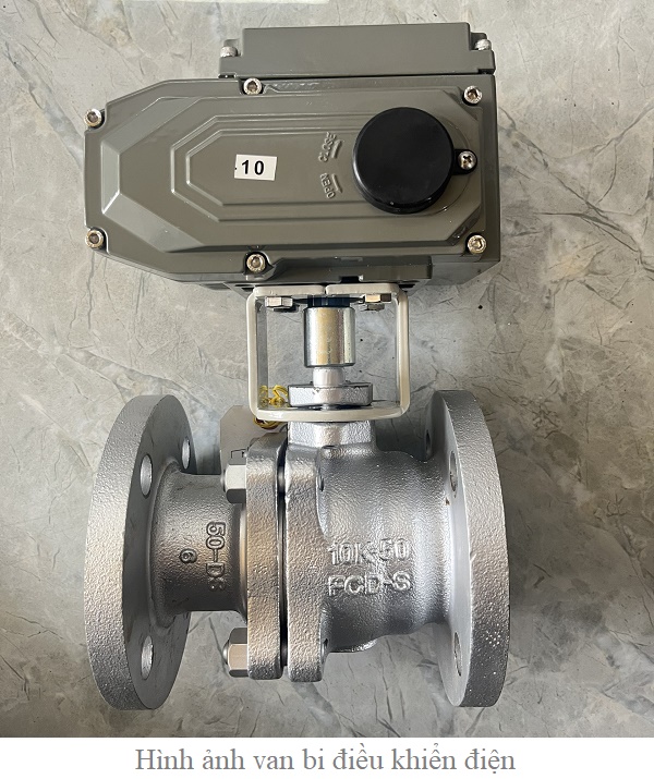 Hình ảnh van bi điều khiển điện công nghiệp.
