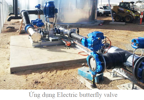 Ứng dụng electric butterfly valve.