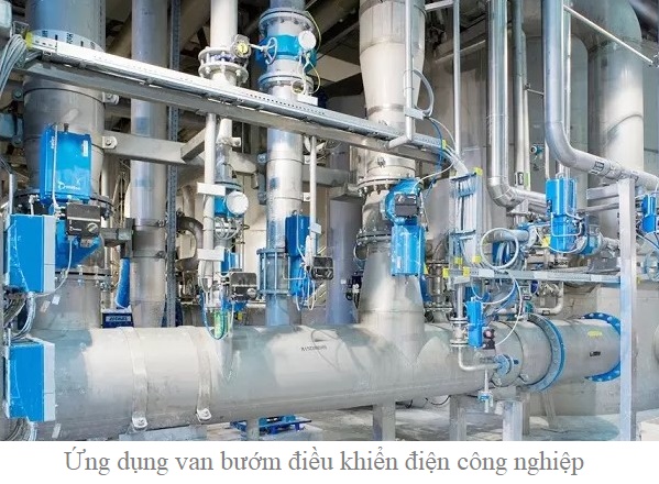 Ứng dụng van bướm điều khiển điện công nghiệp.