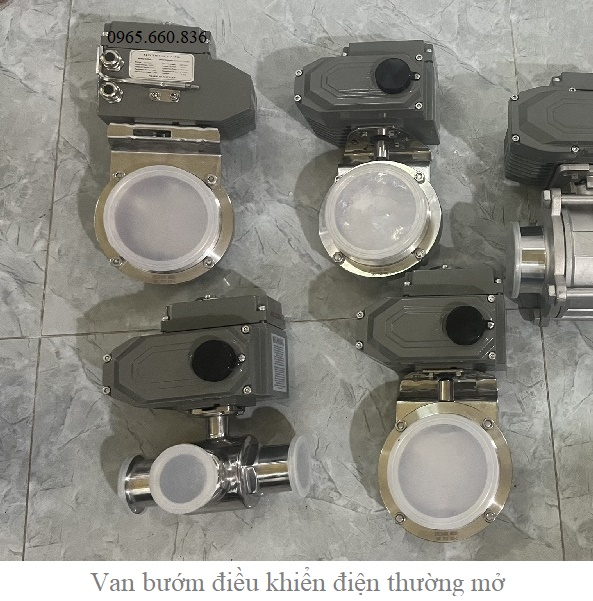 Van bướm điều khiển điện thường mở 24V 220V..