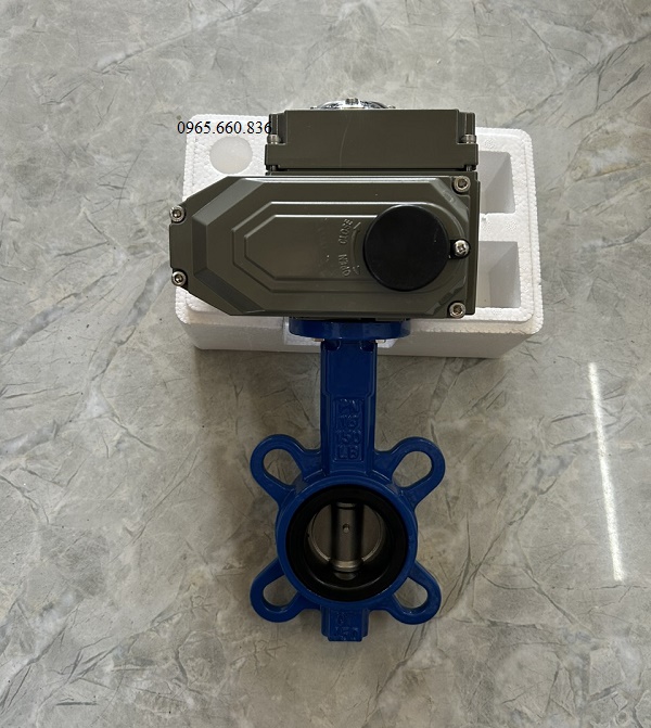 Van bướm gang điều khiển điện 24V.