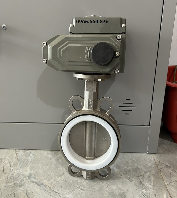 Van bướm inox điều khiển điện 24v.