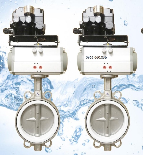 Ứng dụng van bướm khí nén tác động kép.