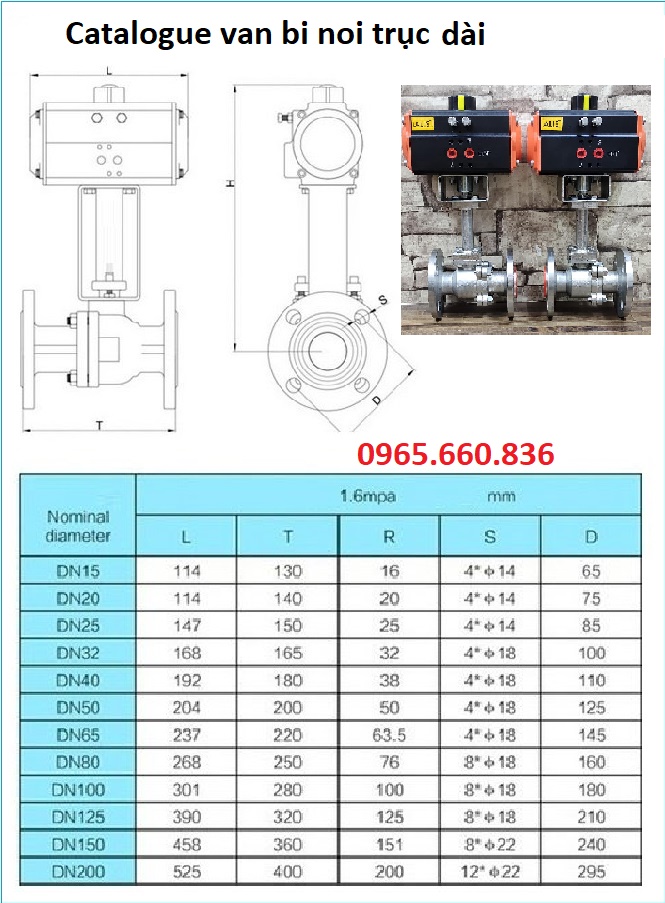 Catalogue van bi ty n&ocirc;i trục d&agrave;i