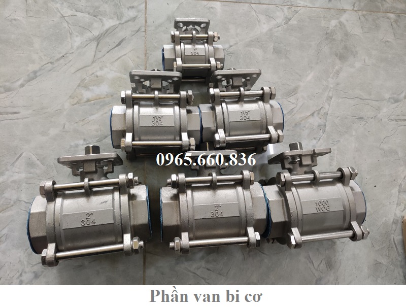 cấu tạo van bi inox điều khiển khí nén 1