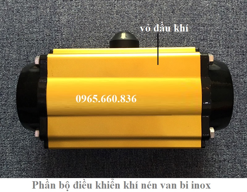 cấu tạo van bi inox điều khiển khí nén 2