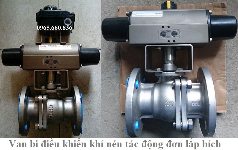 ứng dụng van bi điều khiển khí nén tác động đơn
