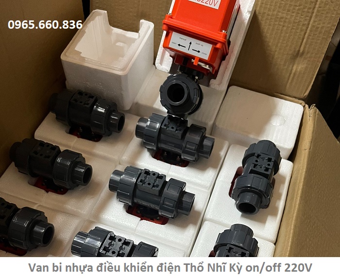van bi nhựa điều khiển điện thổ nhĩ kỳ on off