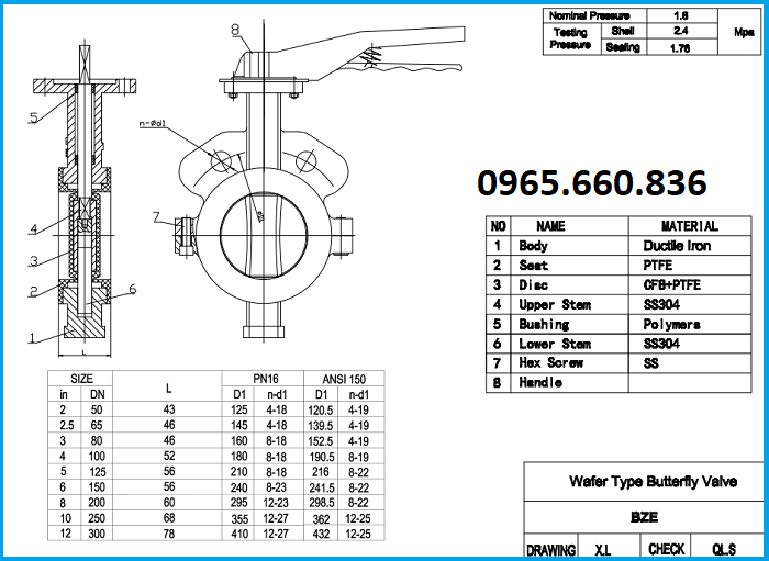 Catalogue van bọc seat Teflon FTFE