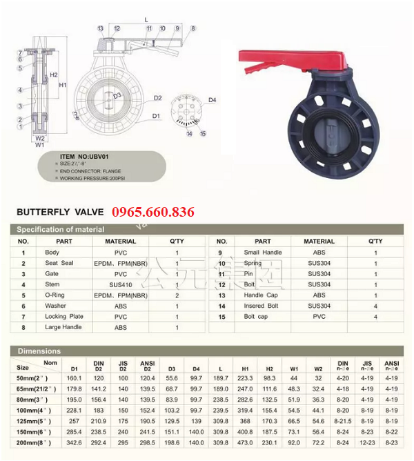 Catalogue van bướm nhựa.