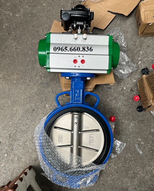 van bướm khí nén kèm công tắc giám sát on off