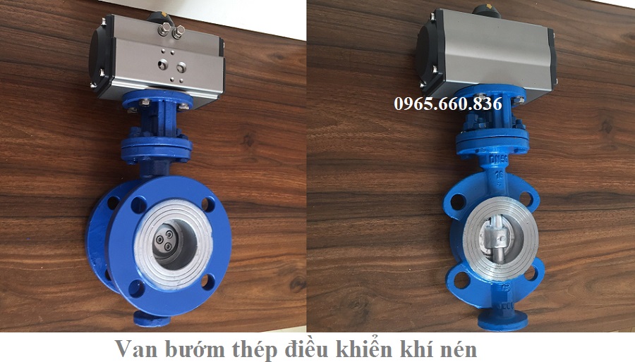 van bướm thép điều khiển khí nén 1