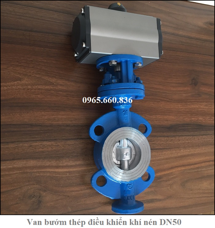 van bướm thép điều khiển khí nén 3