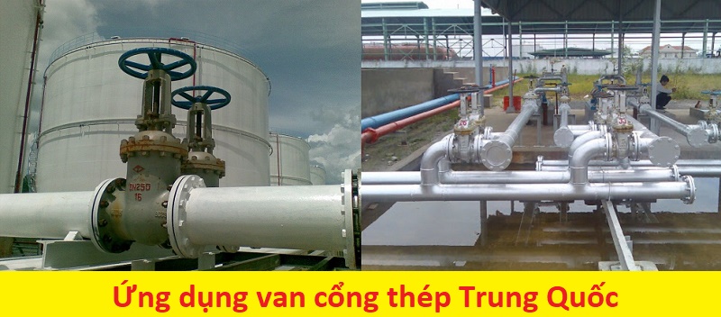 ứng dụng van cổng thép trung quốc