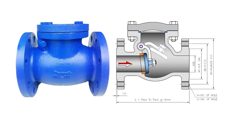cấu tạo van một chiều Hàn Quốc