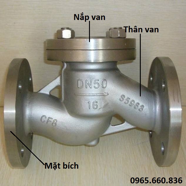 cấu tạo van một chiều inox Đài Loan