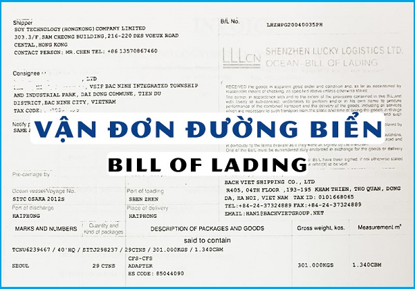 Bill of lading vận đơn van bi điều khiển điện là gì.