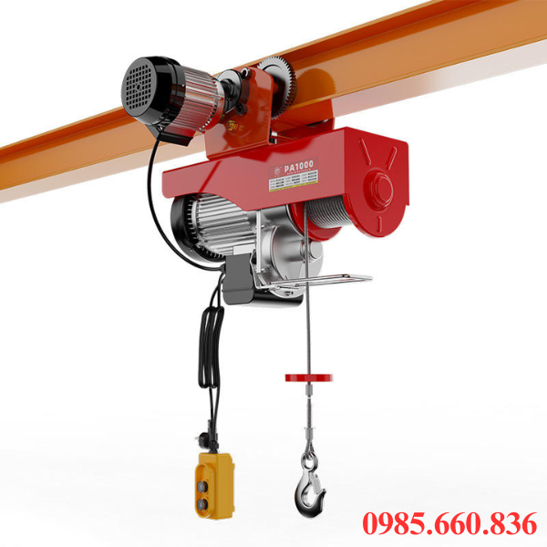 Cấu tạo chi tiết bộ tời điện kèm rùa di động