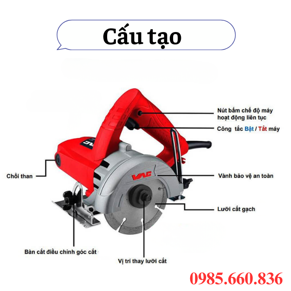 Cấu tạo chung của m&aacute;y cắt gạch đ&aacute;