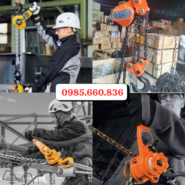 Ứng dụng palang xích lắc tay