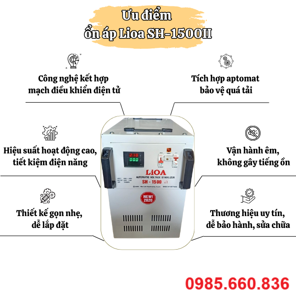 Ưu điểm ổn áp Lioa SH-1500II