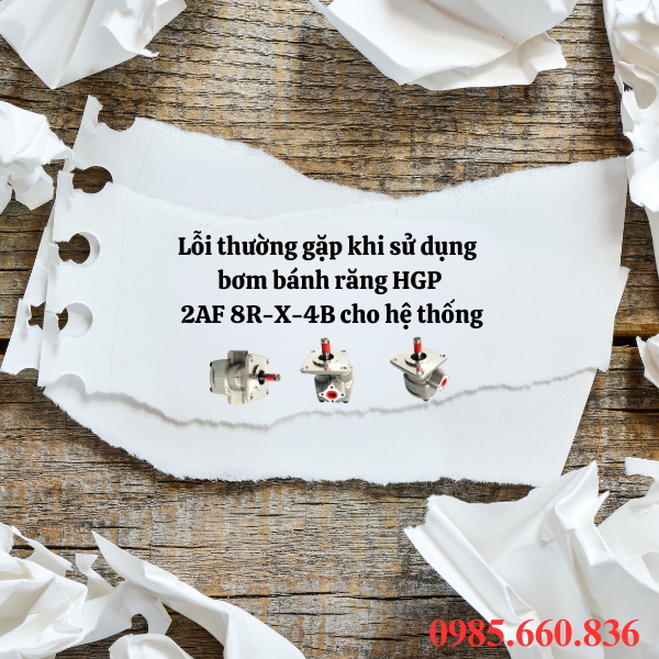 Lỗi thường gặp khi sử dụng bơm bánh răng HGP 2AF 8R-X-4B cho hệ thống