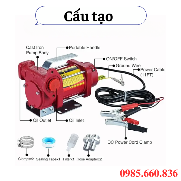 Cấu tạo bộ bơm xăng dầu 12V – 24V