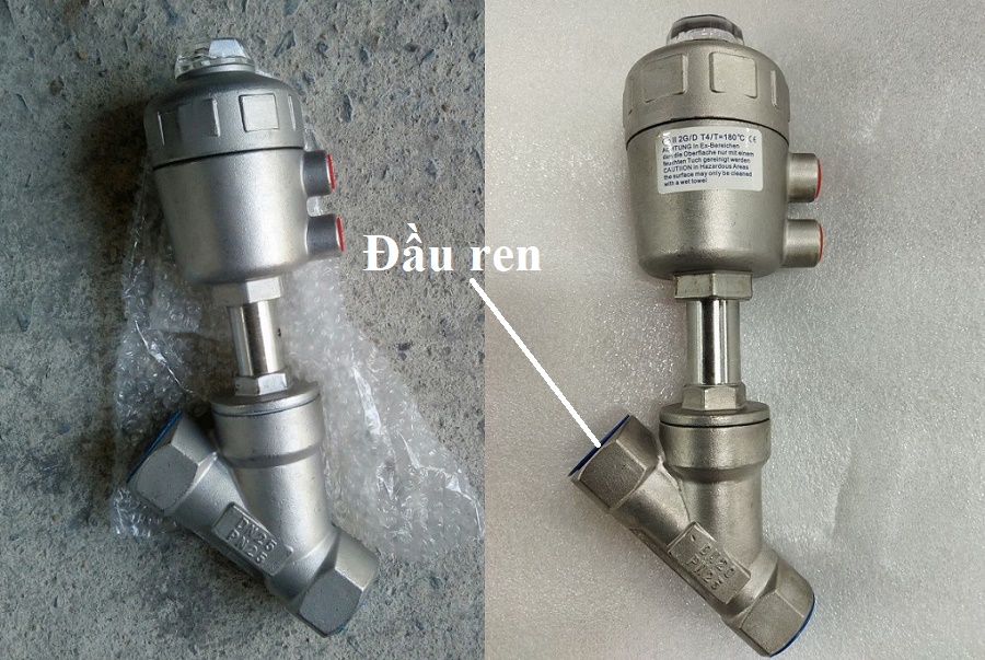 van y xiên điều khiển khí nén lắp ren 3