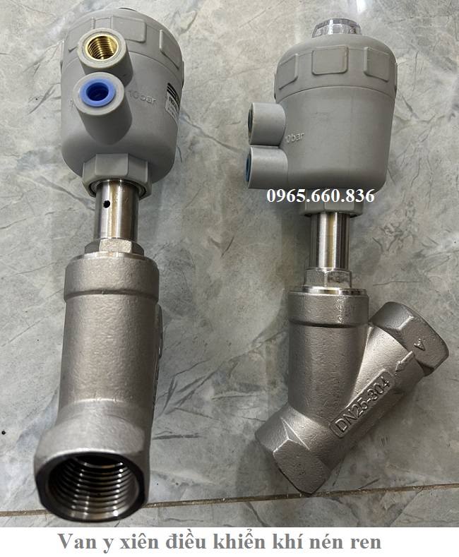 van y xiên điều khiển khí nén ren là gì
