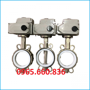 Van bướm inox điều khiển điện Hàn Quốc