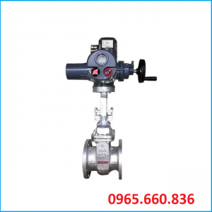 Van cổng thép điều khiển điện