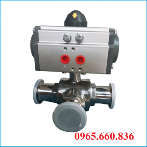 Van bi inox vi sinh điều khiển khí nén