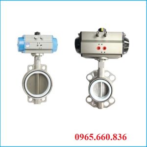 Van bướm inox điều khiển khí nén