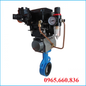Van bướm điều khiển khí nén kèm bộ lọc khí nén