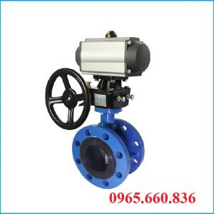 Van bướm điều khiển khí nén có tay quay