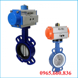 Van bướm gang điều khiển khí nén Hàn Quốc
