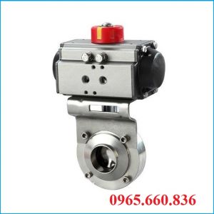 Van bướm vi sinh điều khiển khí nén Hàn Quốc