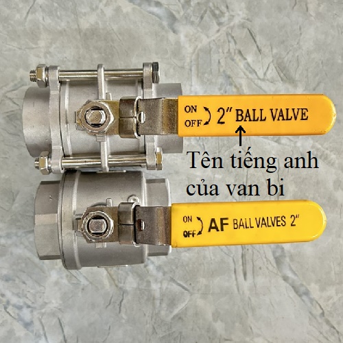 Tên tiếng anh của van bi