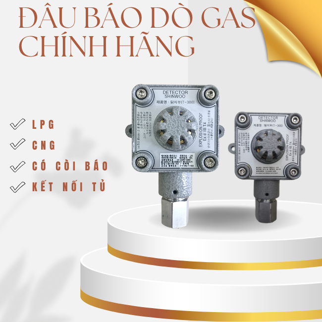 Đầu Báo Dò Gas Chính Hãng | LPG – CNG  – Có Còi Báo – Kết Nối Tủ