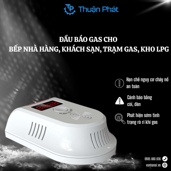 Đầu Báo Gas Cho Bếp Nhà Hàng, Khách Sạn, Trạm Gas, Kho LPG